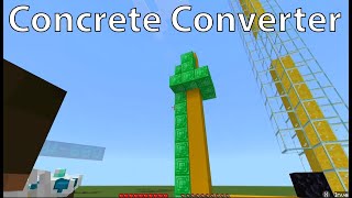 How to build your own concrete converter in Minecraft Bedrock!