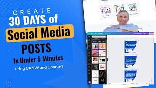 Create 30 Days of Social Media Posts in under 5 minutes using Canva and AI