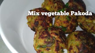 Mix vegetables "PAKODE"😋no deep fry 🤗Healthy & Tasty  Easy recipe [Minni  ki duniya]