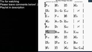 Jerome Kern All the things you are Backing Track