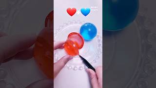 ❤️+💙Making Nano Tape Balloons with Mixing Giant Orbeez~대왕개구리알 풍선만들기 #satisfying #tapeball