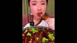 Spicy Chicken Feet Mukbang Challenge #shorts #mukbang #chickenfeet #asmr