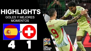 ESPAÑA vs SUIZA (4-1) | RESUMEN y GOLES | NATIONS LEAGUE 2024 25