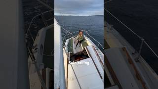 Girl solo sailing a #catalina22 #sailing #sailinglife