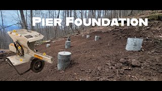 Episode .10 - Pier Foundation. Mixing Cement with the Mud Mixer!!