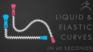 How to use LIQUID and ELASTIC CURVES in Zbrush 2018 - 60 Second Tutorial