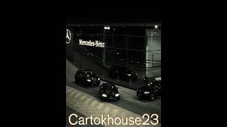 The blacked-out Mercedes Dealership