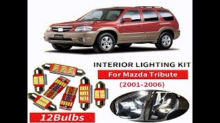 12pcs White Bulb LED Car Light Interior Kit For 2001-2006 Mazda Tribute