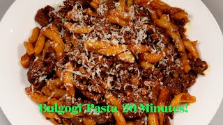 Quick And Easy Bulgogi Pasta | 20 Minutes Dinner Idea | Stir Fry Beef Bulgogi Pasta Recipe