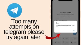 Fixed✅How we can fix too many attempts reached please try again later on telegram solve 🔥