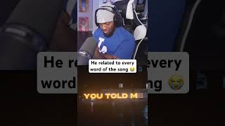 He releated to EVERY lyric😭 #rap #music #nolifeshaq #musicreaction #tkandz #nosleep #rapper