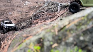 Scx24 Bronco & Deadbolt testing new winch, rock crawler and dirt/mud Rocks Mods!!!