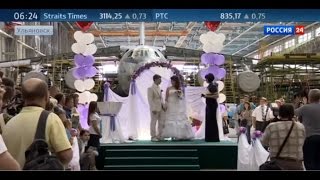 Wedding in IL-76 workshop.