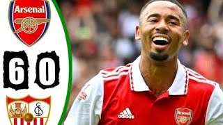 Arsenal vs Sevilla 6-0 Extended Highlights and All Goals 2022 #arsenal #arsenalfc #sevilla #goals