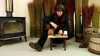 The tools needed to weave a willow basket