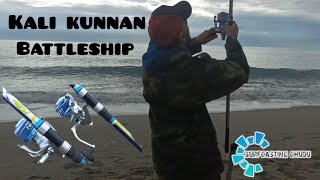 SURFCASTING ¡ que nos pilla  la lluvia ! JORNADA EN BUSCA DE SARGO kali kunnan battleship