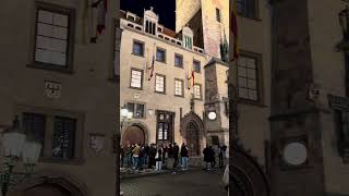 Prague chimes or 🦅 eagle (Staroměstsky orloj) Tower clock! Old town Square in Praha #shorts #travel