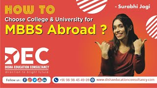 HOW TO CHOOSE UNIVERSITY & COUNTRY MBBS ABROAD | STUDY MBBS ABROAD | DISHA EDUCATION CONSULTANCY