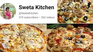 3 Different types of veg and non-veg pizzas/ Homemade pizza recipe #video #viral #trending #pizza