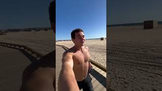 Running shirtless even at January, south Portugal