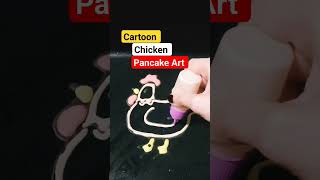 Cartoon Chicken Pancake Art #shorts