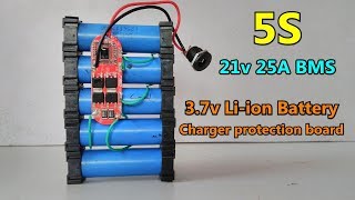 5S - 21v  Li-ion battery charger using 3 in 1 5A BMS board || POWER GEN