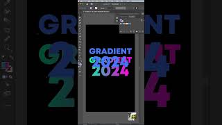 Create Editable Gradient Text in Adobe Illustrator | 1 minute tutorial