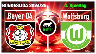 Leverkusen–Wolfsburg: 4.Spieltag Bundesliga Prognose & Tipp