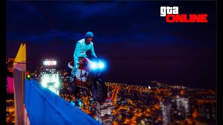 GTA Online  - ПРОХОДИМ МОТО ПАРКУРЫ