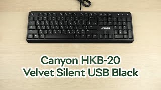 Розпаковка Canyon HKB-20 Velvet Silent ENG/UKR USB Black