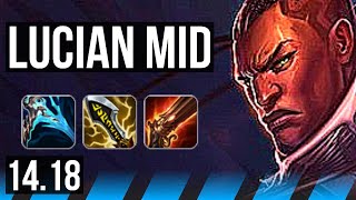 LUCIAN vs SMOLDER (MID) | 7 solo kills, 43k DMG, Dominating | EUW Diamond | 14.18