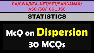 25 MCQ On measaure of dispersion || part 2 || statistics mcq || sangank classes