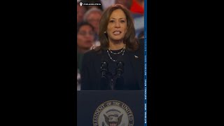 Kamala addresses protestors over Gaza at rally