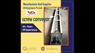 Screw Conveyor - VG Engineers Pvt Ltd