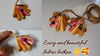 Beautiful fabric latkan making at home / rose latkan design