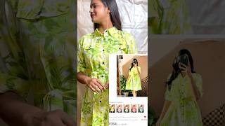 Meesho Summer dress 2024 💚 #shortsonyoutube #trendingshorts #haulvideo