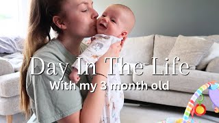 Day In The Life with a 3 Month old | Rolling over for the first time, Poonamis, combination feeding