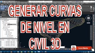 COMO GENERAR O CREAR CURVAS DE NIVEL EN CIVIL 3D-COMO GENERAR SUPERFICIES EN CIVIL 3D