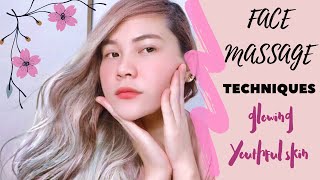 FACE MASSAGE TECHNIQUES FOR #GLOWING #YOUTHFUL SKIN | #SLIMMER AND ANTI AGING #SKINCARE ROUTINE