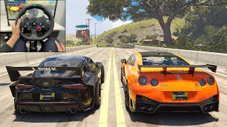 Toyota Supra mk5 & and Nissan GT-R r35 NISMO | The Crew Motorfest | Logitech G29