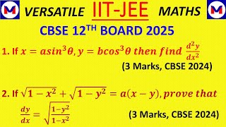 CBSE 12TH BOARD EXAM 2025 PYQ OF DERIVATIVE AND HIGHER ORDER DIFF, #cbse #cbse12thboard  #cbseboard