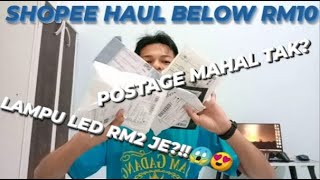 SHOPEE HAUL Bawah RM10 | LED Lights MURAH !!! - Unboxing