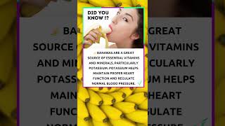 Health Benefits of Banana #shorts #bananabenefits #bananas #potassium #fiberfoods #antioxidants