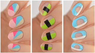 Trendy Colorblock Nail Art Designs Using Tape!