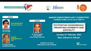 Postpartum Hemorrhage : Preventing morbidity & mortality || 21.02.2023 || TOG Webinar || SI