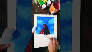 Removing masking tape😌 #satisfyingvideo #acrylicpainting #maskingtapepainting #trendingshorts