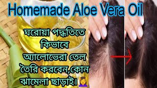 Homemade Aloe Vera oil /কিভাবে তৈরি করবেন ঘরে অ্যালোভেরা তেল,রইল ঘরোয়া পদ্ধতিতে সবথেকে সহজ উপায়।