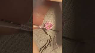 Rose Embroidery Flower Heart - Сute Flower design in detail