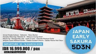 Paket Tour Wisata Jepang 5D3N (12-16 Maret 2019)