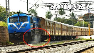 SANDING and NOTCHING !! BLEED BLUE EMD Diesel | Indian Railways